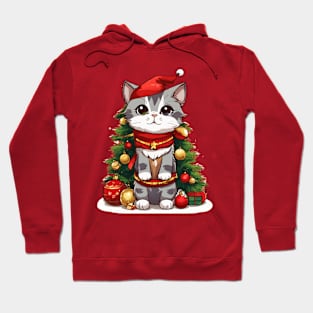 Cute Christmas Cat Hoodie